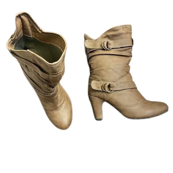 👢Leather Wide Calf Scrunched Belted Twisted X Boots - Picture 12 of 13